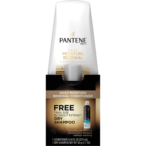Pantene Pro-V Daily Moisture Renewal Conditioner 12.6 Fl. Oz. Bottle With Bonus Blowout Extend Dry Shampoo