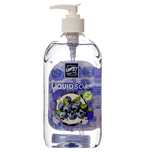Lucky Super Soft Liquid Soap 14oz Blueberries-whole