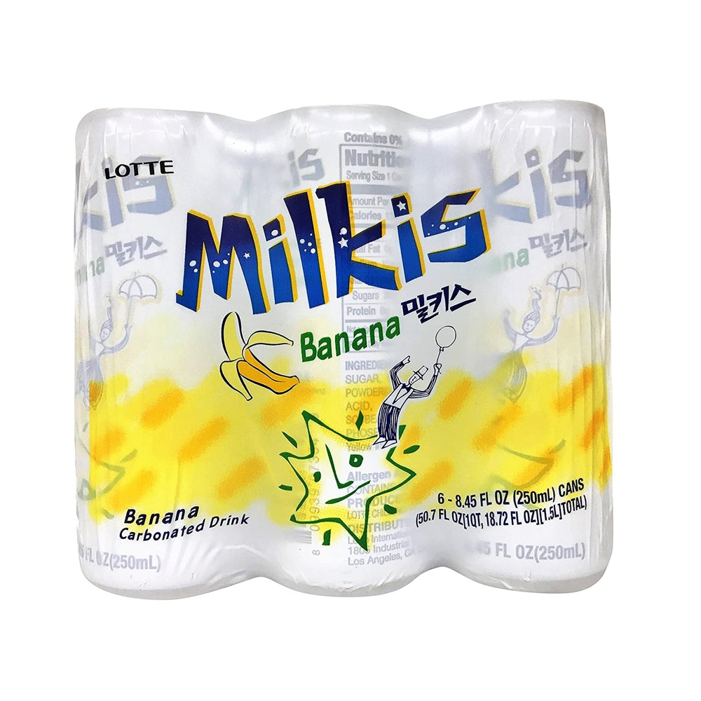Ca_woosung America / G Lotte Milkis Banana 8.45fl.oz X 6, 롯데 밀키스 바나나 250ml X 6