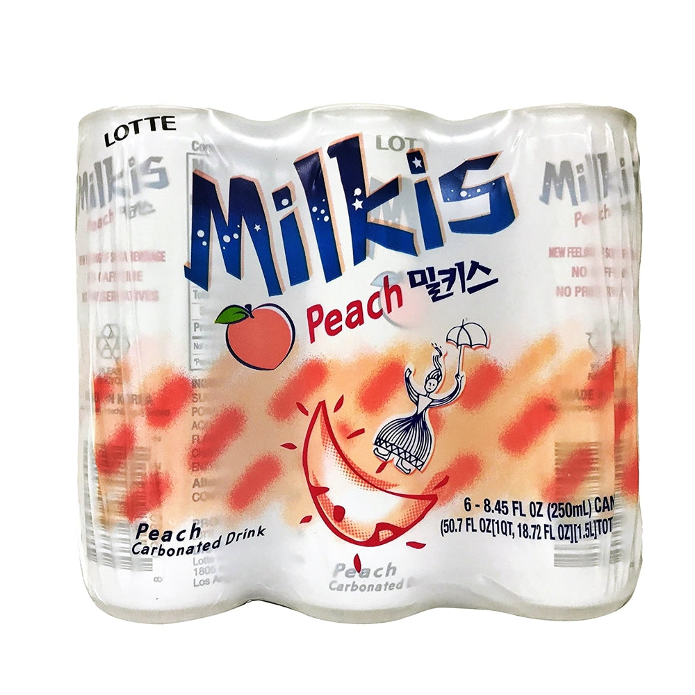 Ca_woosung America / G Lotte Milkis Peach 8.45fl.oz X 6, 롯데 밀키스 복숭아 250ml X 6