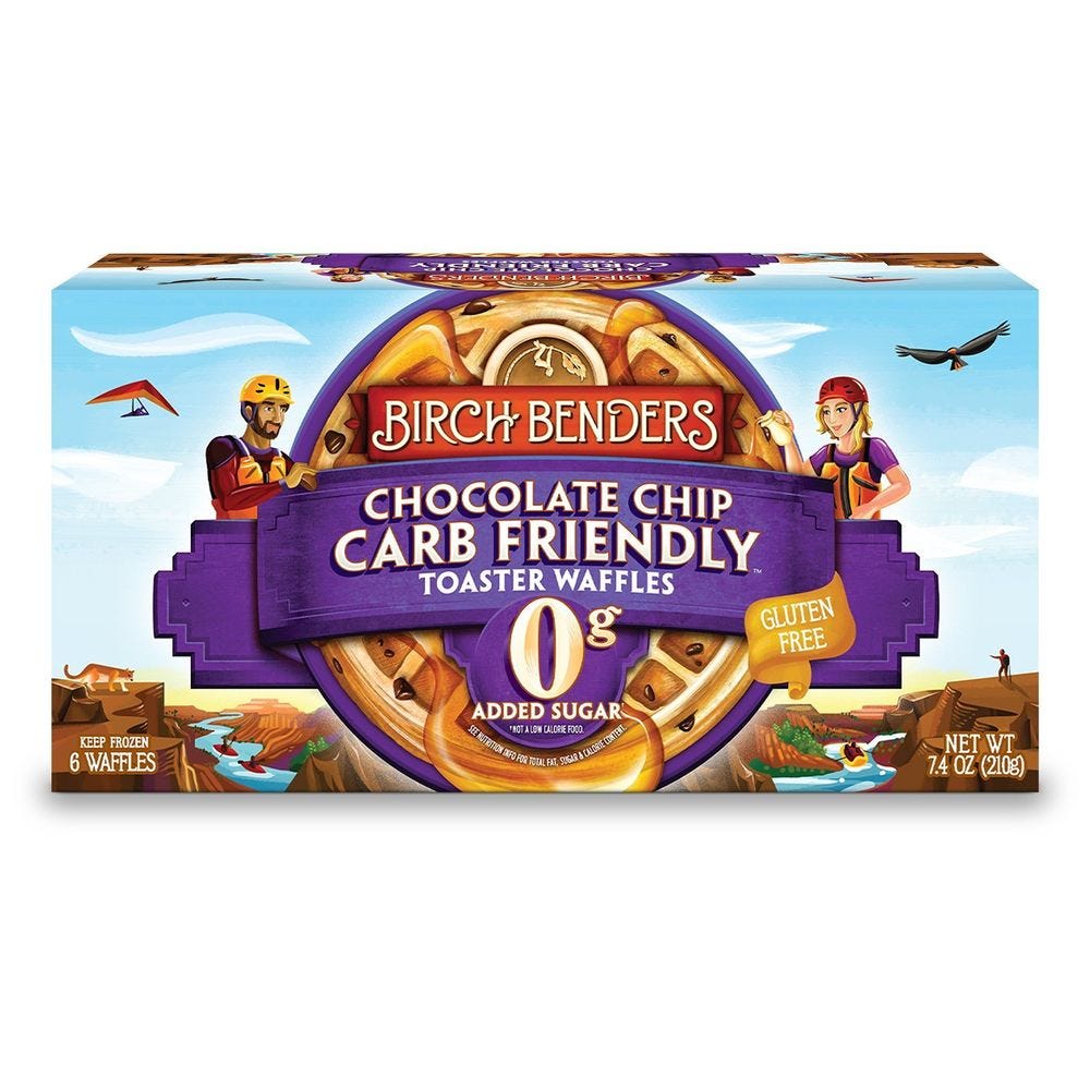 Birch Benders Chocolate Chip Keto Toaster Waffles 6ct