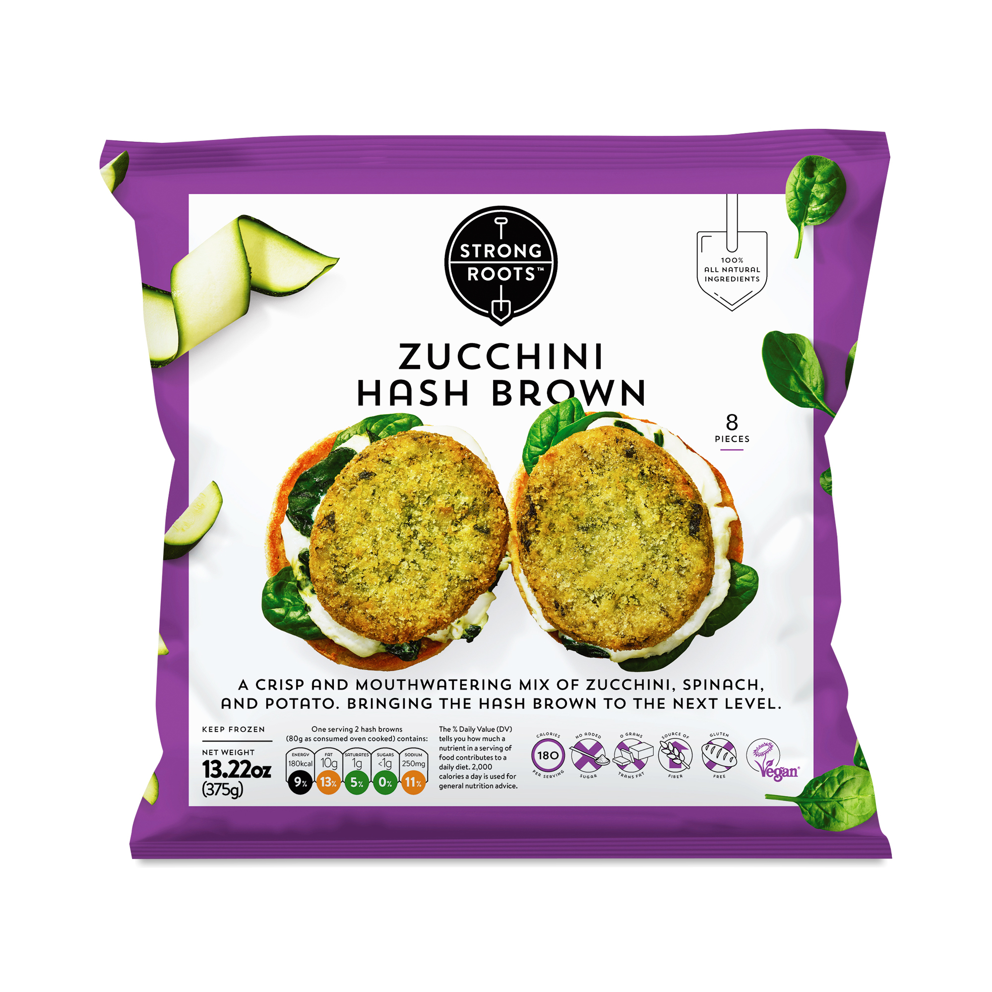Strong Roots Hash Brown, Zucchini 13.22 Oz