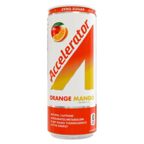 Accelerator A SHOC Orange Mango Smart Energy Drink, 12 Fl Oz Can
