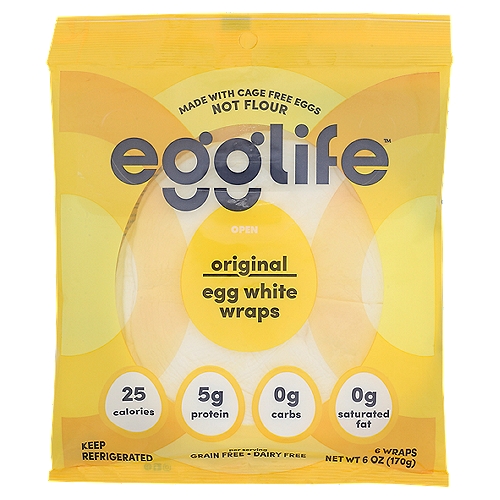 Egglife Gluten Free Original Egg White Wraps - 6oz/6ct