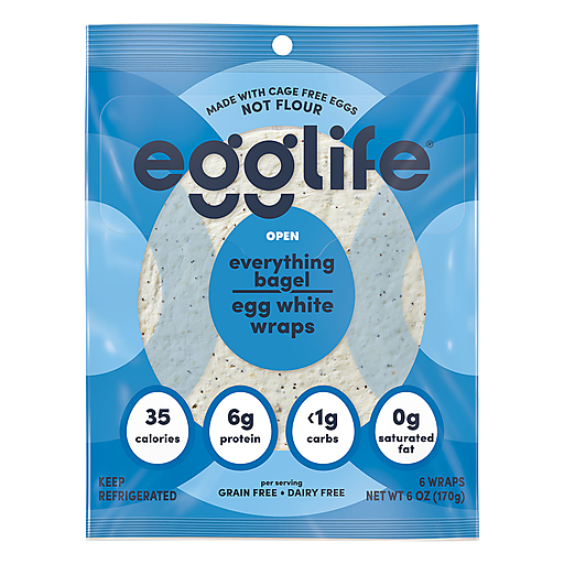 Egglife Gluten Free Everything Bagel Egg White Wraps - 6oz/6ct