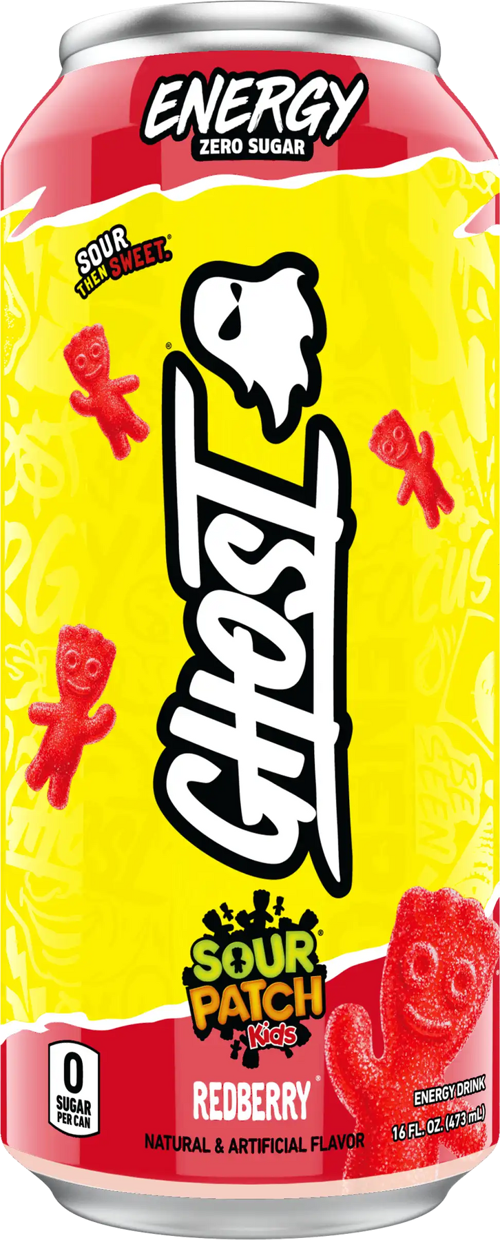 Ghost Zero Sugar Sour Patch Kids Redberry Energy Drink 16 Fl Oz Can