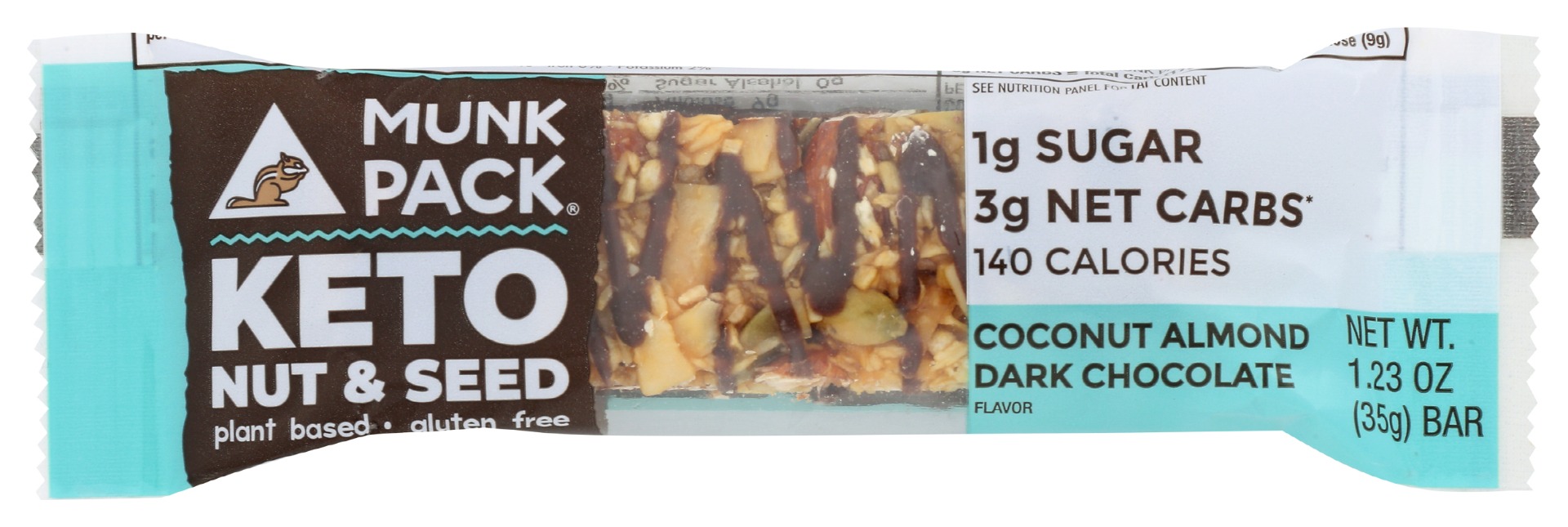Munk Pack Coconut Almond Dark Chocolate Keto Nut & Seed Bar