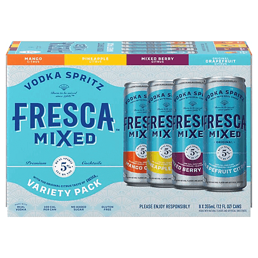 Fresca Vodka Spritz, Variety Pack, 8 Cans