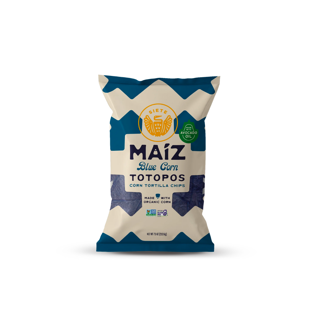 Siete Maíz Blue Totopos Corn Tortilla Chips, 7.5 Oz