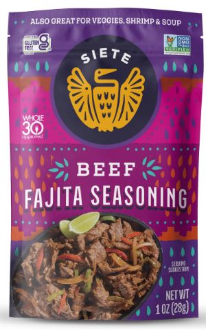 Siete Family Foods Gluten Free Beef Fajita Seasoning