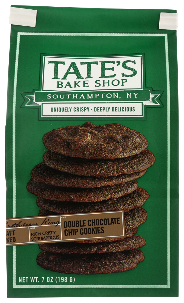 Tate's Bake Shop Double Chocolate Chip Cookies 7 Oz Bag 12ct Case