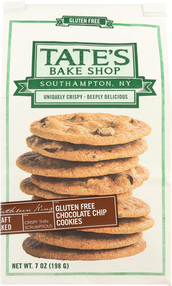 Tate's Bake Shop Gluten Free Chocolate Chip Cookies 7 Oz Bag - 12ct Case