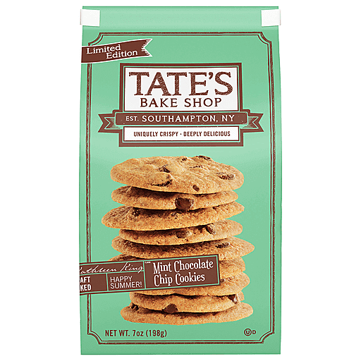 Tate's Bake Shop Limited Edition Mint Chocolate Chip Cookies