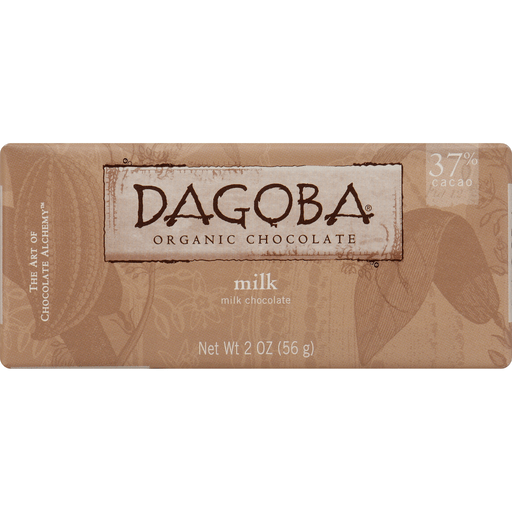 Dagoba ORGANIC CHOC: Milk Chocolate Bar, 2 Oz