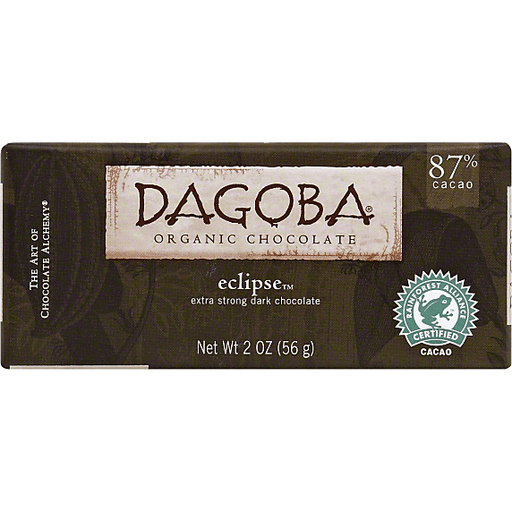 Dagoba Extra Strong, Eclipse, 87% Cacao Dark Chocolate - 2 Oz