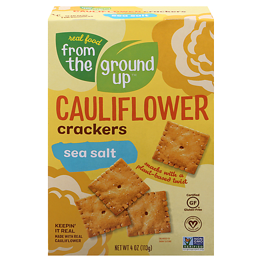 From the Ground Up Cauliflower Sea Salt Crackers 4 Oz Box - 6ct Case
