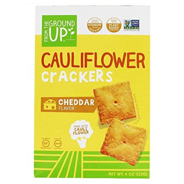 From The Ground Up Cauliflower Crackers Cheddar - 4 Oz