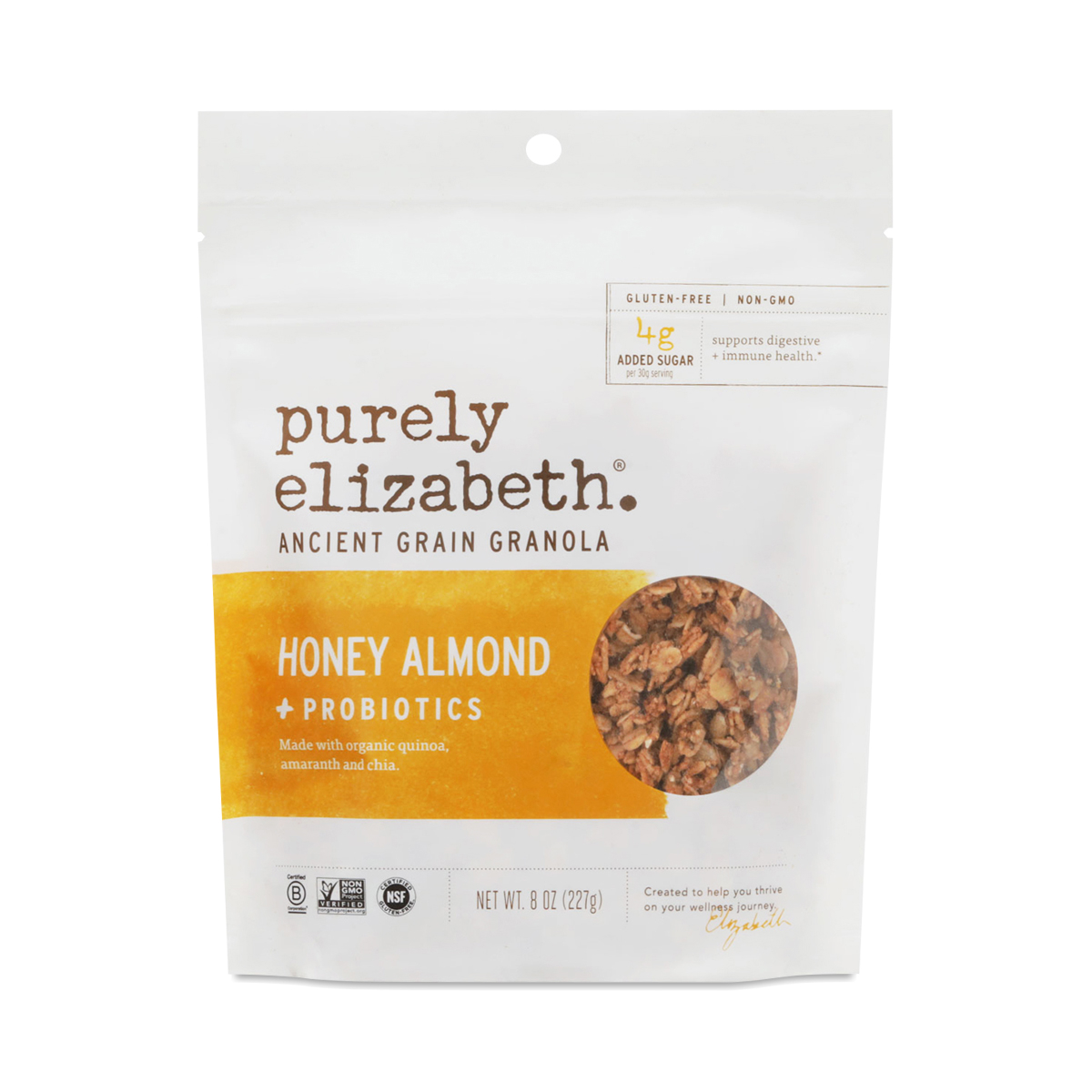 Purely Elizabeth Granola, Ancient Grain, Honey Almond 8 Oz