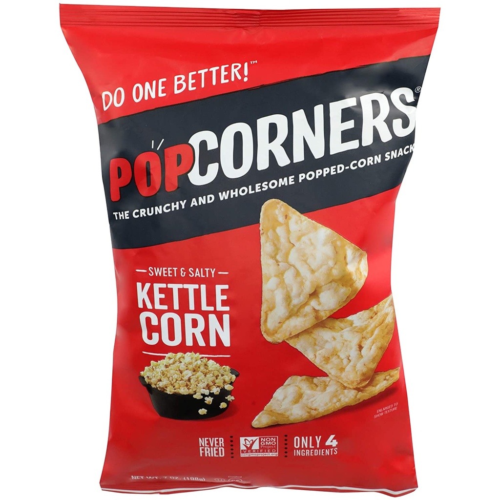 PopCorners Popped-Corn Snacks, Kettle Corn, Sweet & Salty 7 Oz