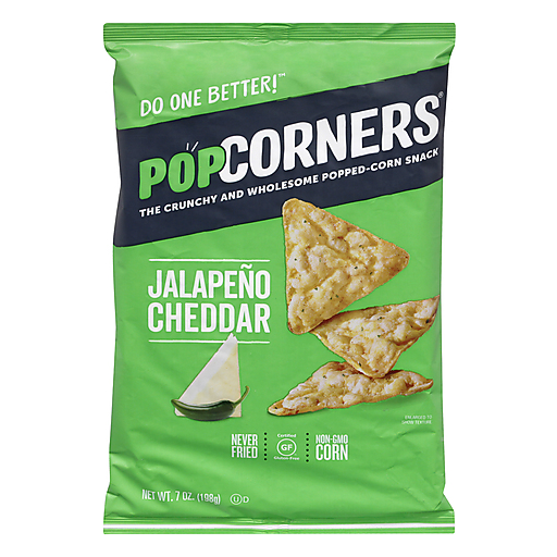 PopCorners Crunchy And Wholesome Popped-Corn Snack Jalapeno Cheddar 7 Oz