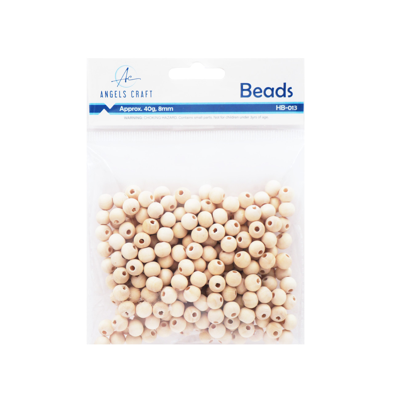 HB-013 Woodent Beads, Round 8MM