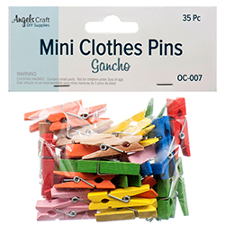 Angels Craft Wood Clothe Pins Asst Clr