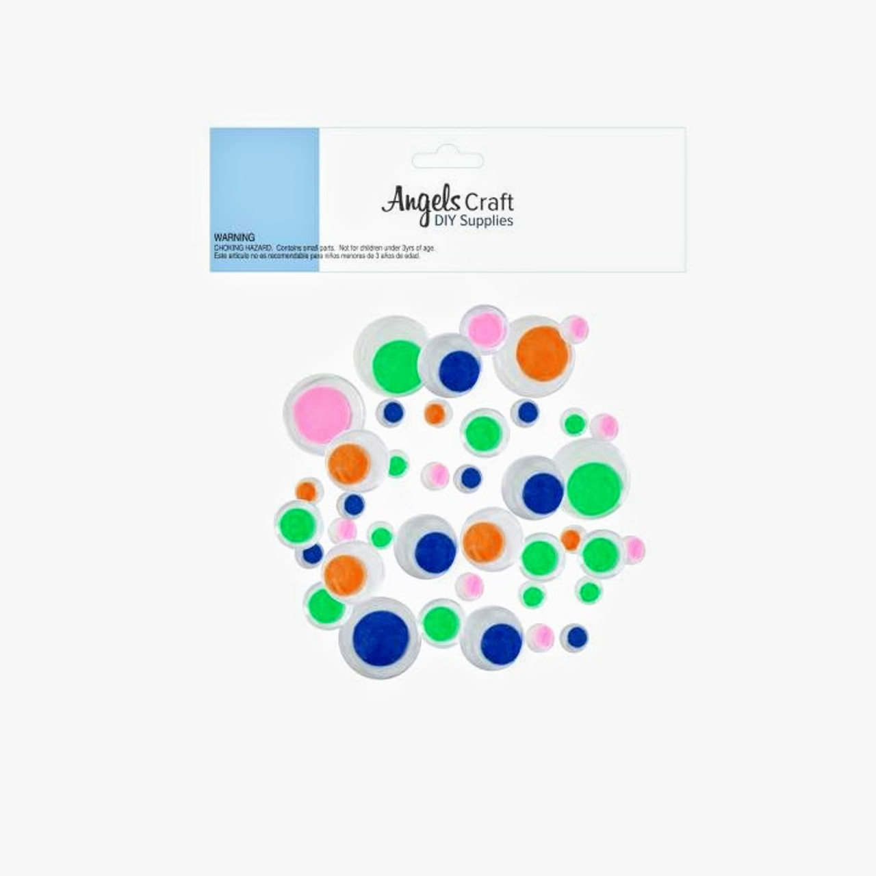 AngelsCraft Color Wiggle Eyes 6mm 92 Pc