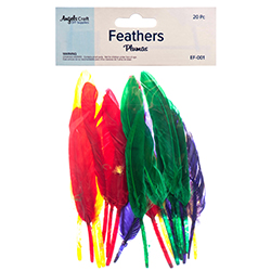Angels Craft Feathers Asst Color