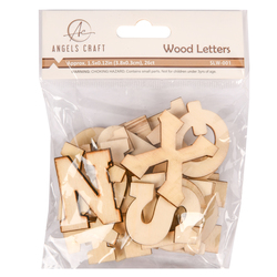 Angels Craft Wood Thin Letternatural Color 26pcs