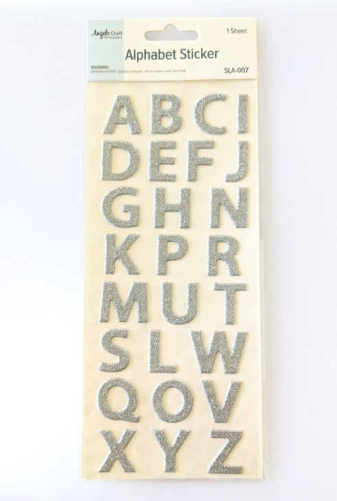 AngelsCraft Alphabet Glitter Stickers, Puffy Shape