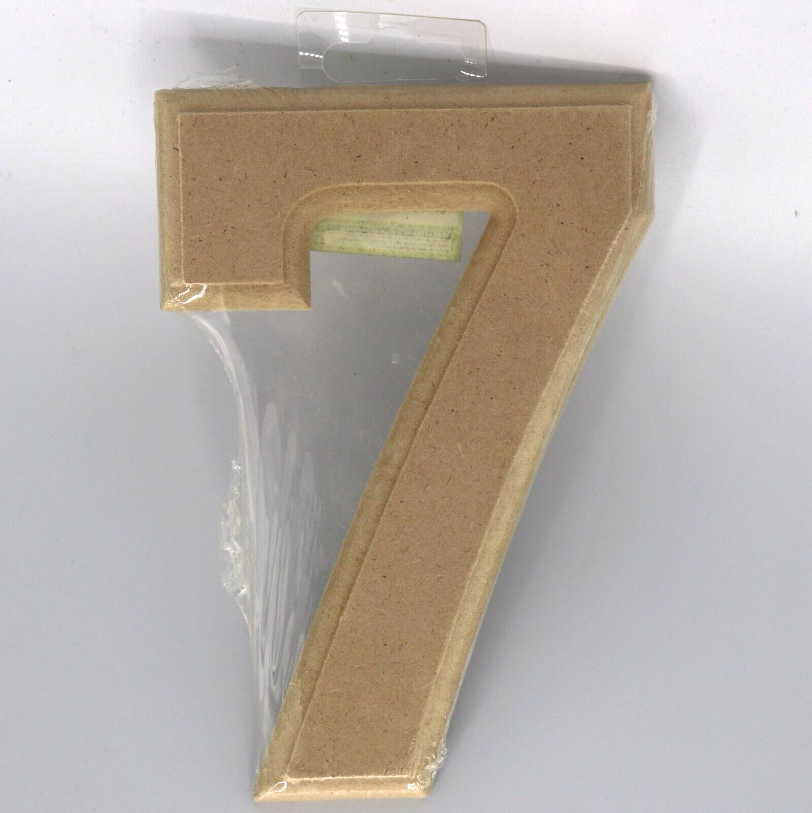 Angels Craft Beveled Number 7, Natural, 6" Tall WL-047