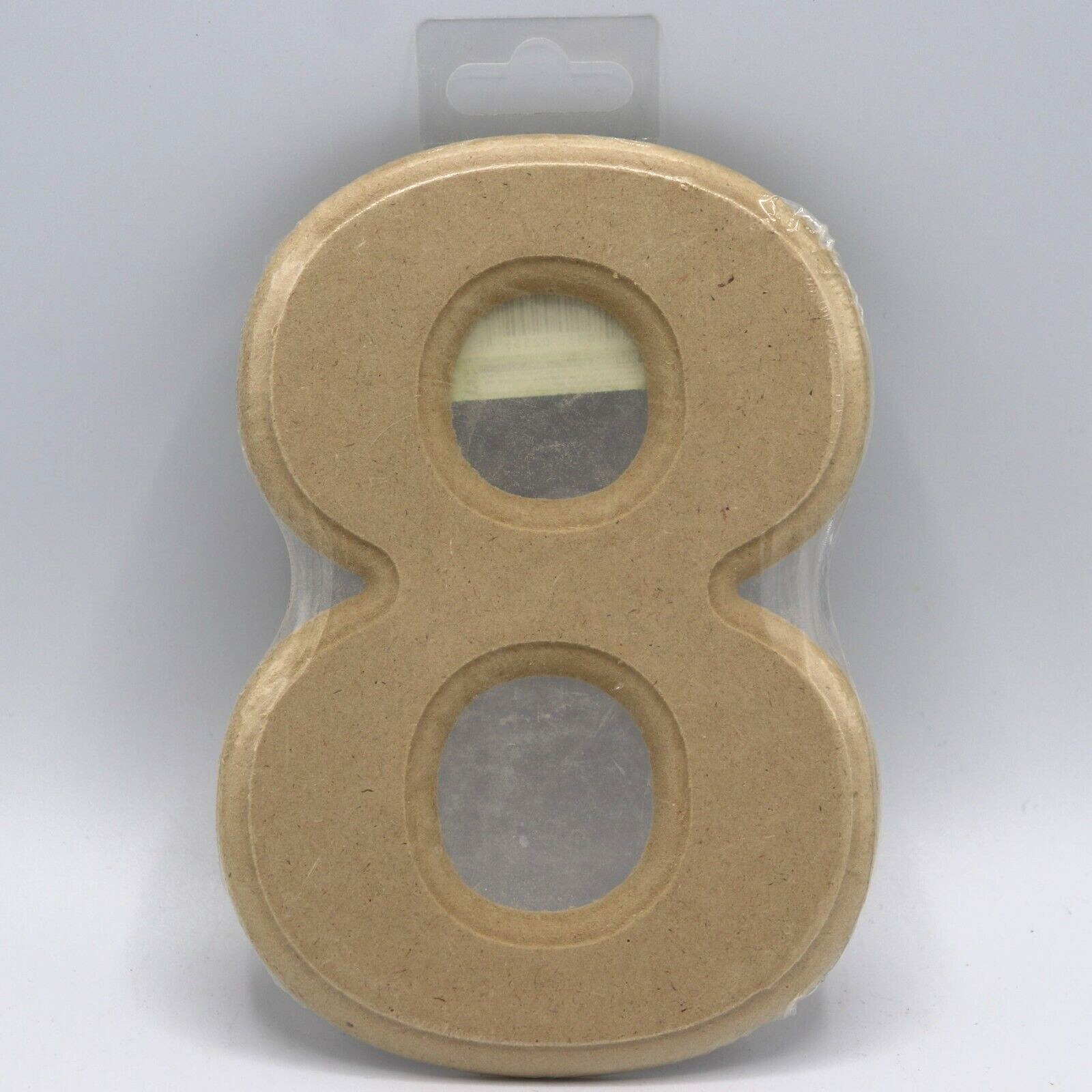 Angels Craft Beveled Number 8, Natural, 6" Tall WL-048