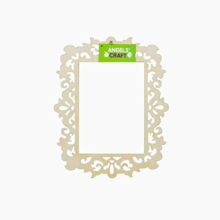 AngelsCraft Natural Accent- Miray Laced Wood Frame
