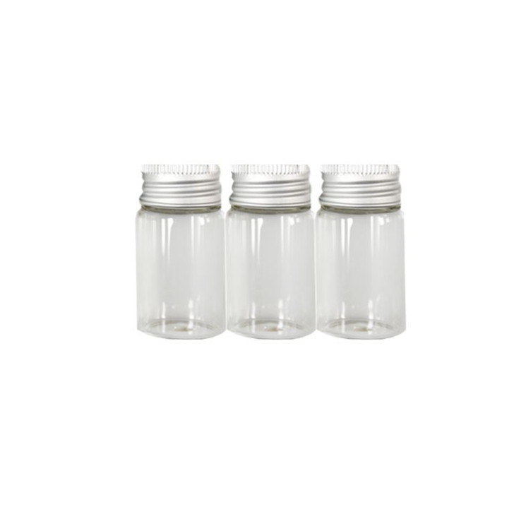 AngelsCraft 1"x2" Glass Bottles Aluminum Cap 3ct