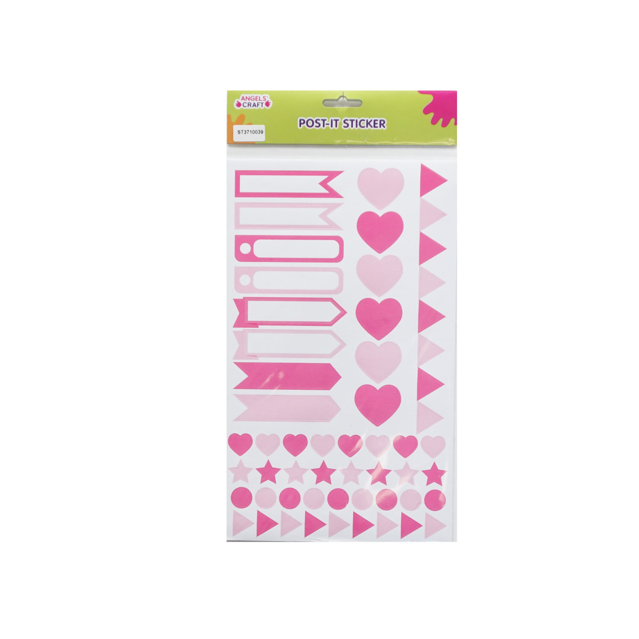 AngelsCraft Mood Sticker / Planner Stkr PINK Accent 6Sheet /Cards Pk