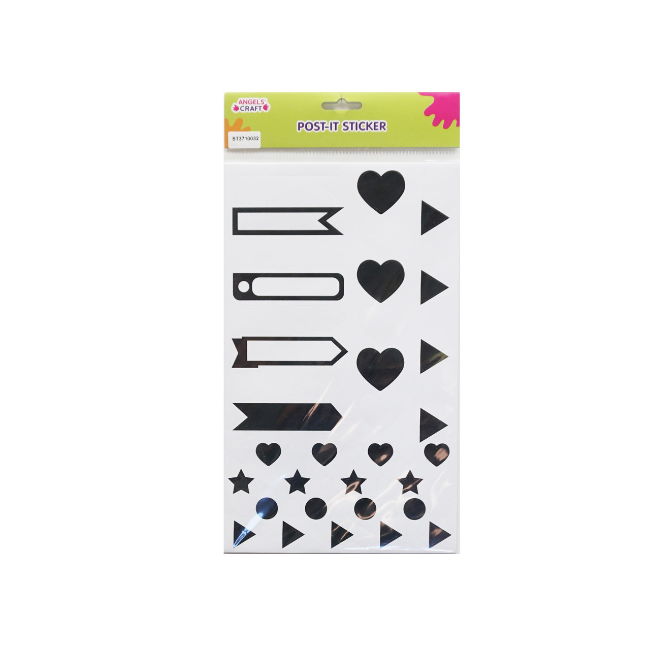 AngelsCraft Mood Sticker / Planner Stkr Black & White Accent 6Sheet /Cards Pk