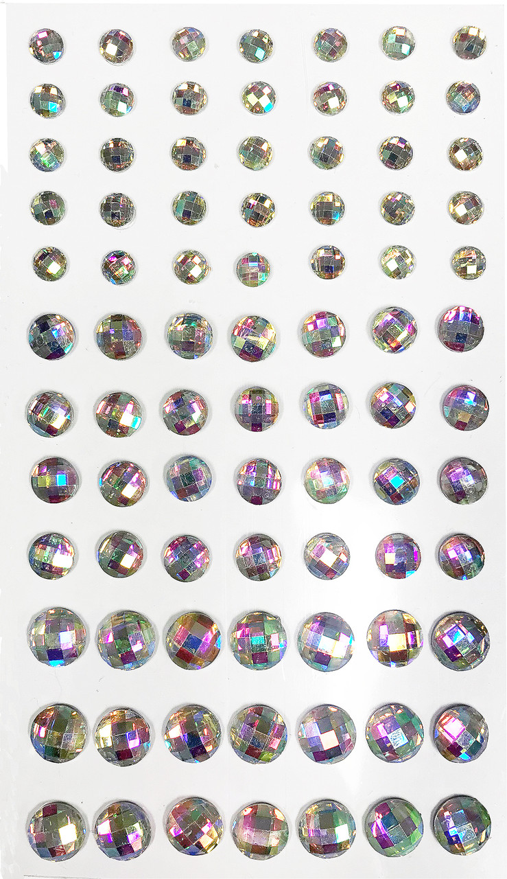 AngelsCraft GMS-008 Acrylic Flatback Round Gem Beads