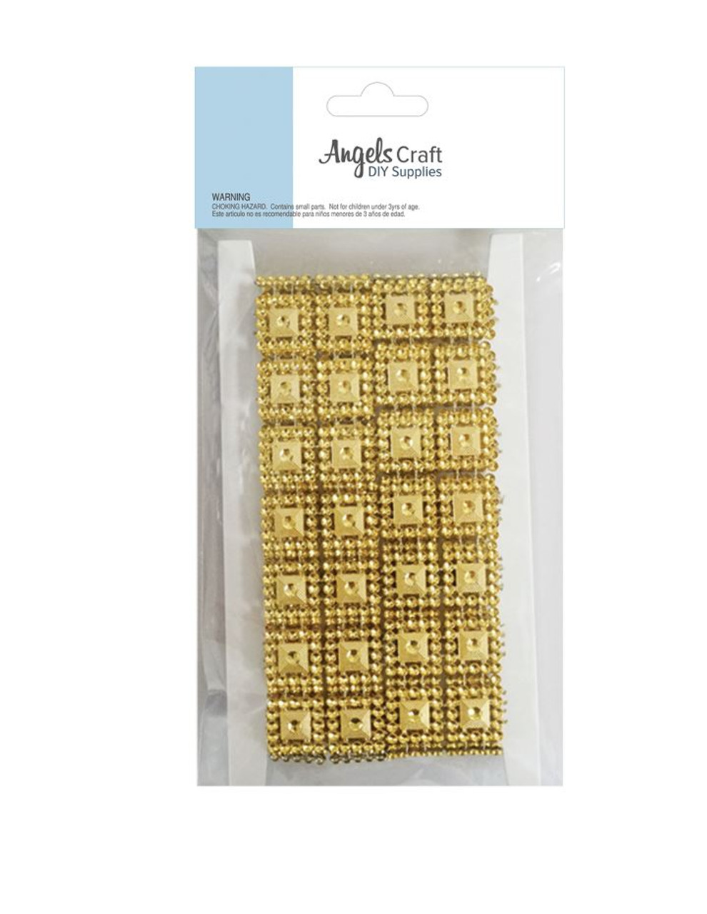 AngelsCraft Metallic Square Embellishment Banding Gold