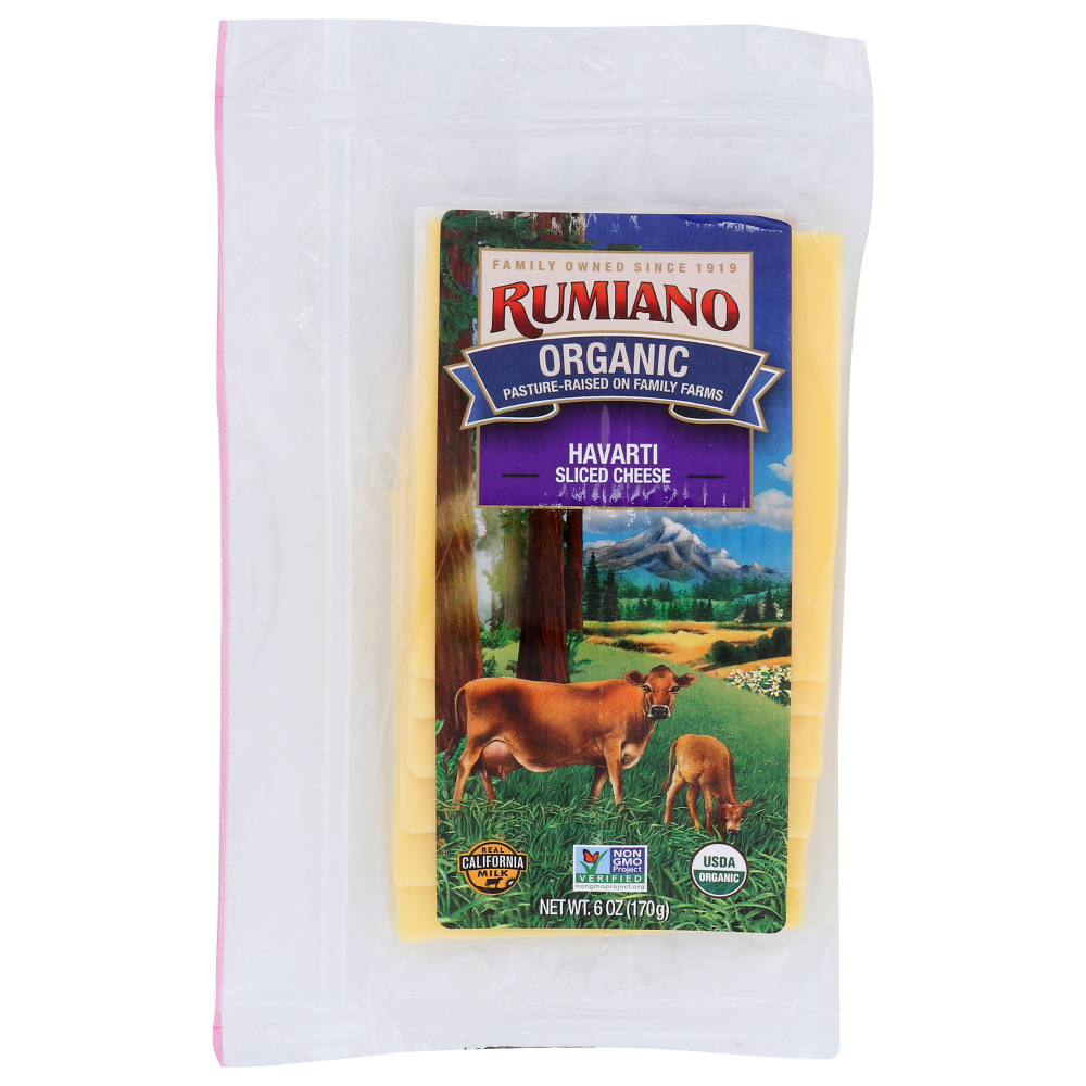 Rumiano Family Sliced Cheese, Organic, Havarti