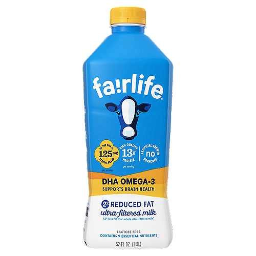 Fairlife DHA Omega-3 Reduced Fat Milk Ultra-Filtered 52 Fluid Ounce (1.5L)