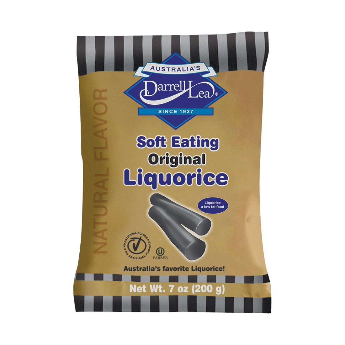 Darrell Lea Soft Eating Liquorice Original Licorice Candy - 7oz