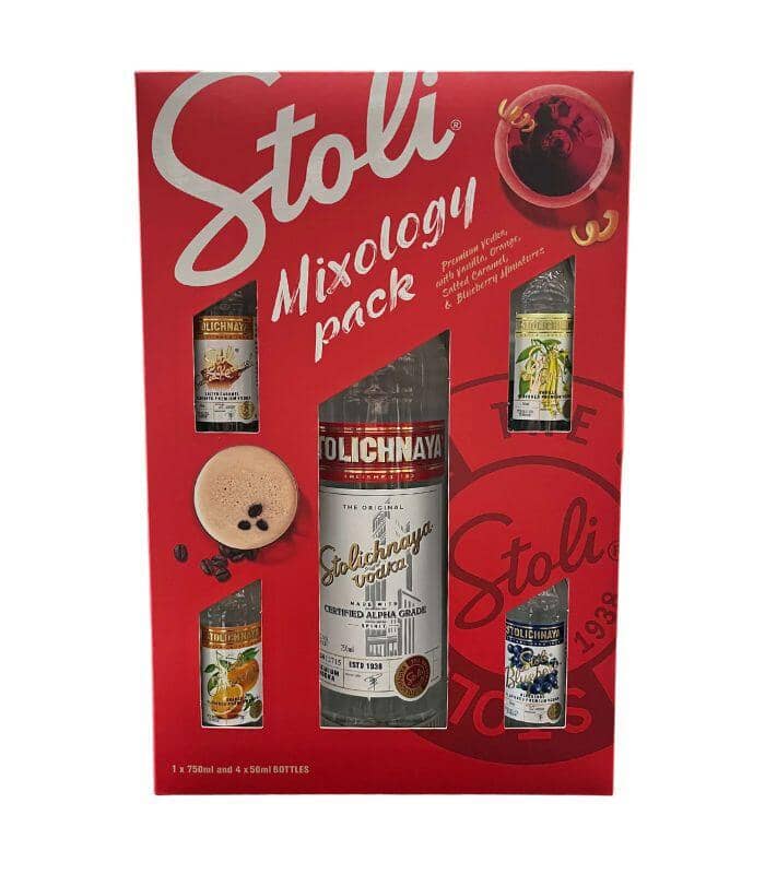 Stolichnaya Premium Vodka Mixology Pack Gift Set