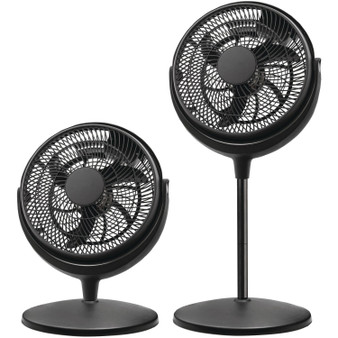 Brentwood Kool Zone F-1221B 12" 2-in-1 Air Circulator Stand Fan