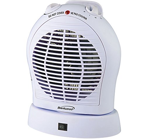 Brentwood Oscillating Fan Heater White