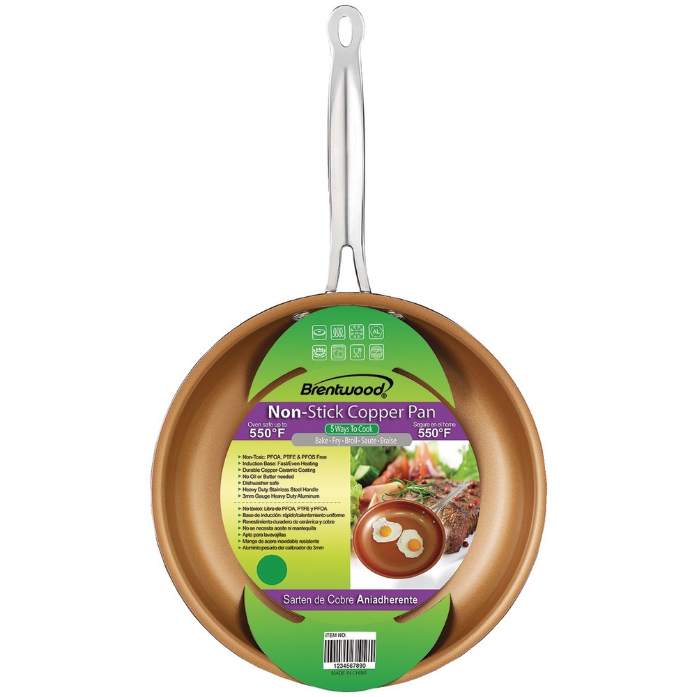 Brentwood Appliances 327692 Nonstick Induction Copper Fry Pan, 8.5