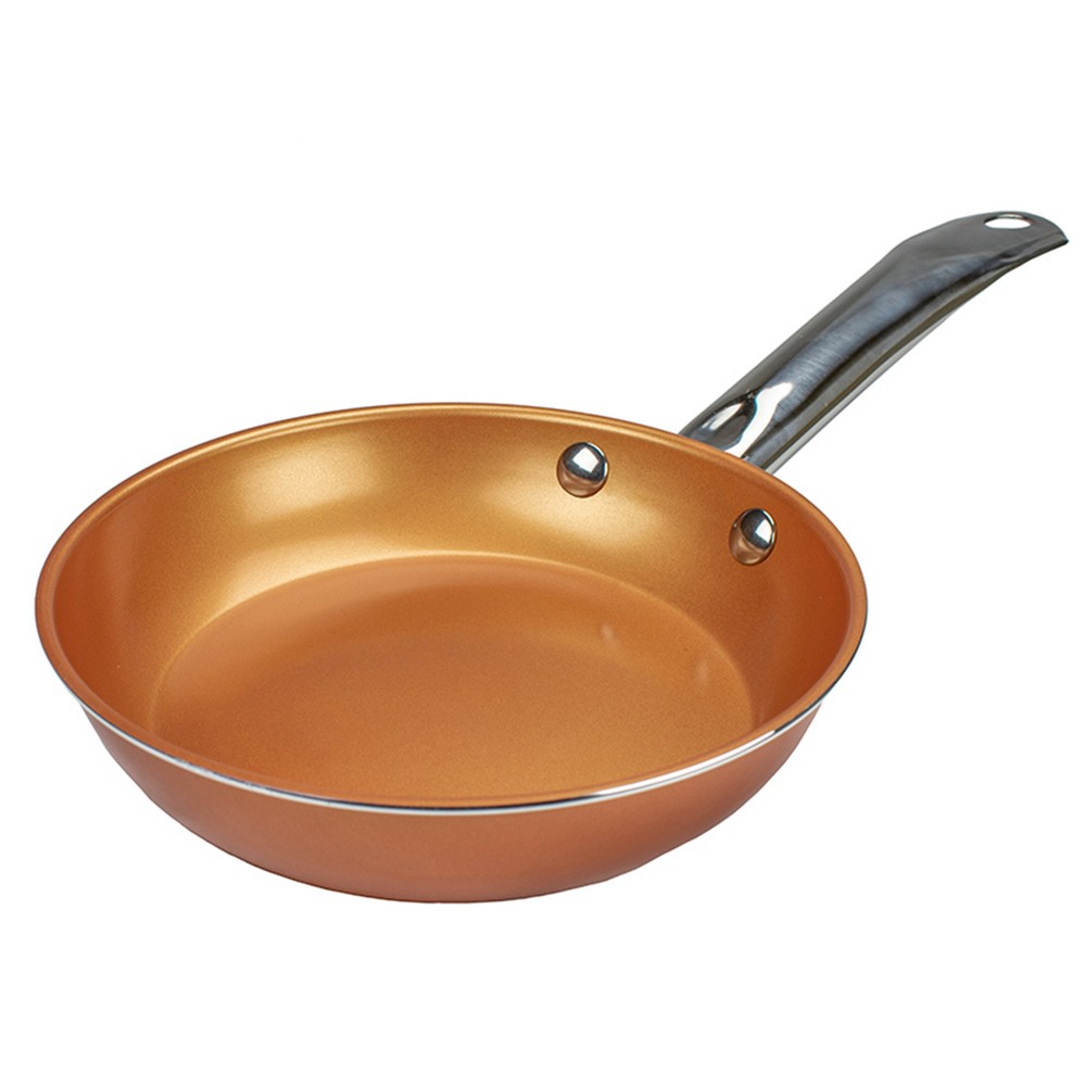 Brentwood Appliances 9.5in Induction Copper Frying Pan With Non-Stick Ceramic Coating