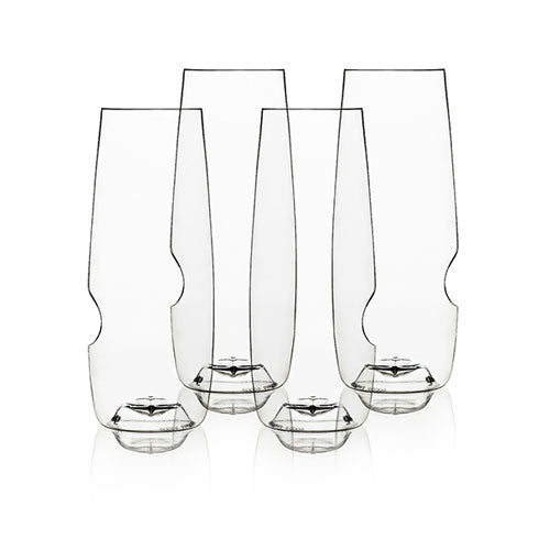 GoVino Dishwasher Safe Flute - 4 Pack 1