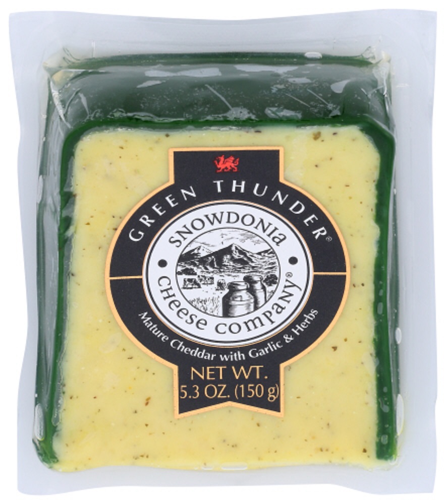 Snowdonia SNOW DONIA: Green Thunder Cheddar Cheese, 5.3 Oz