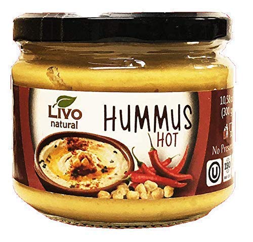 Livo Natural Hummus Hot 10.58 Oz - Durable, Shelf-Stable