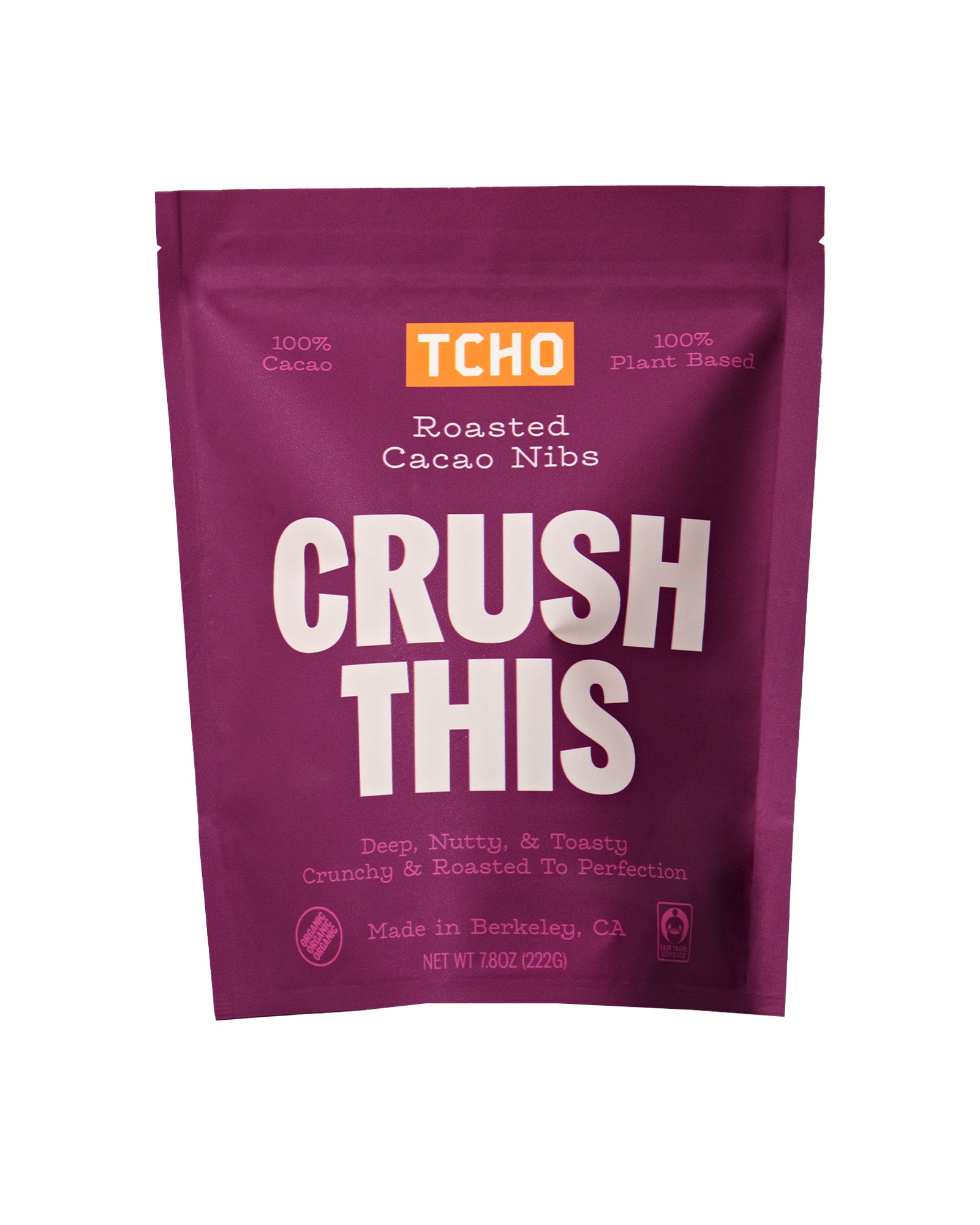 Toho Ventures TCHO: Crush This Roasted Cacao Nibs, 7.8 Oz